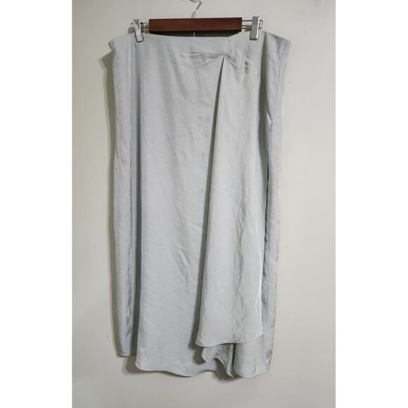 Vince Women’s Overlap long Skirt Size 16 Color Grey-green - Picture 1 of 9